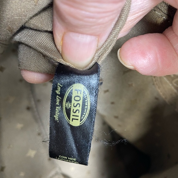 FOSSIL TAUPE PEBBLE-LEATHER SATCHEL - Picture 12 of 13